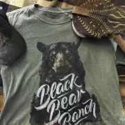 Camiseta Estonada Verde Militar Black Bear Ranch